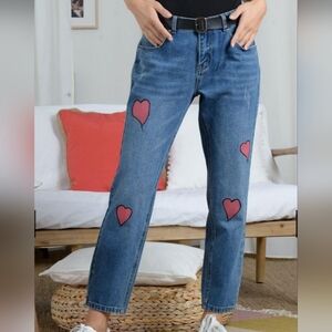 Lili Sidonio Molly Bracken High Waist Crop Heart Jeans